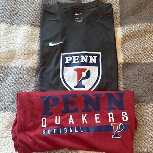 Nike Penn Quakers Black and Red T-Shirt Duo